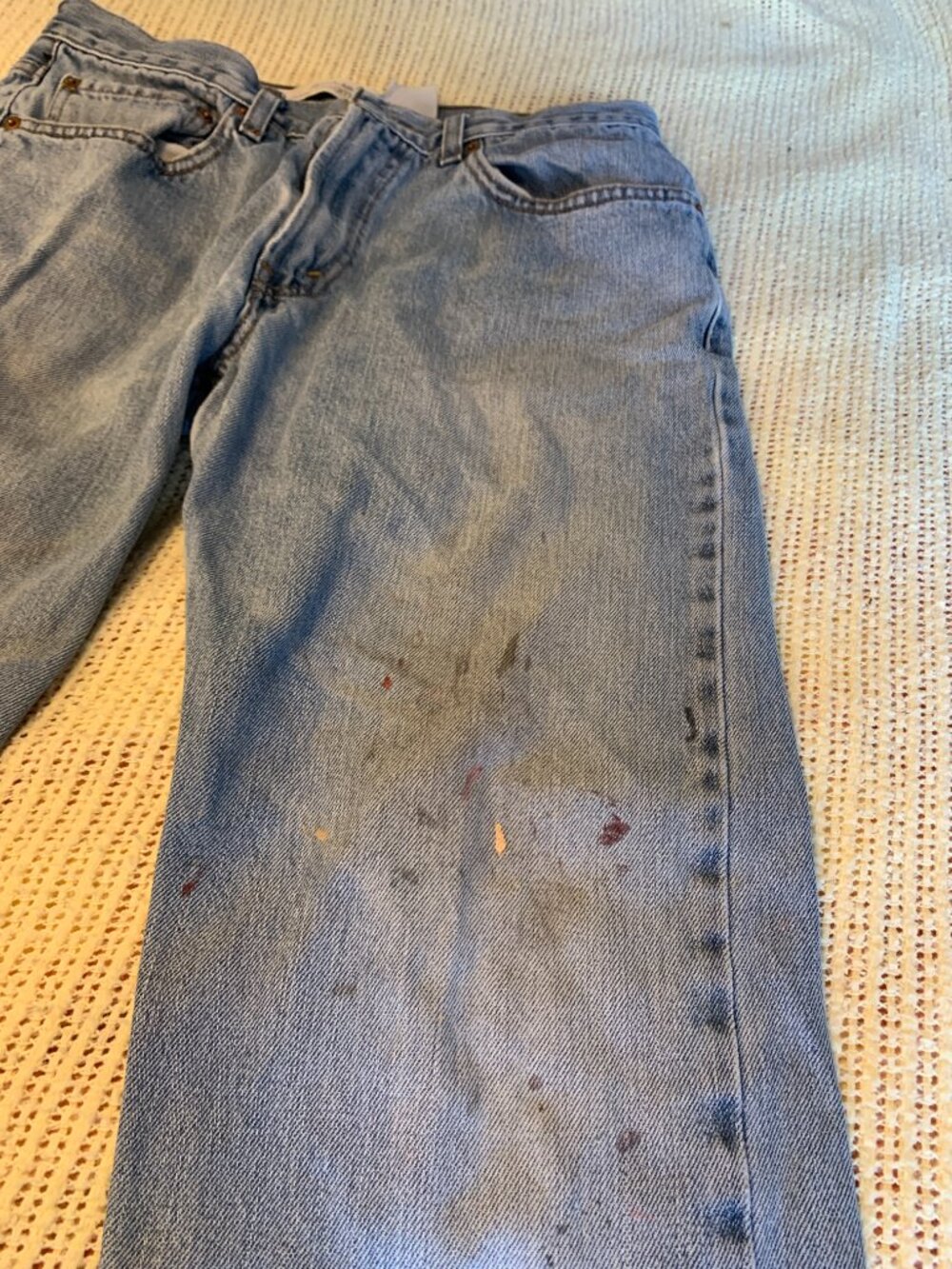 Levi’s Vintage Light Wash Painters / Distressed Workwear Jeans 31x30